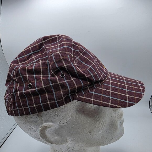 Element Crowns Plaid Adjustable Unisex Hat Brown Check Pattern Cap Casual - Picture 4 of 9